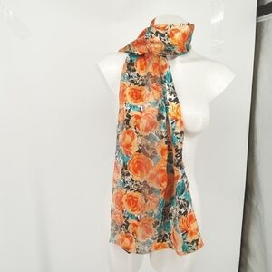 Peach. Looked rose vibrant accent scarf